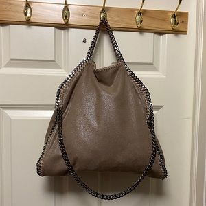 Authentic 3 chain Falabella fold over tote